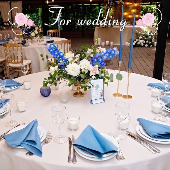 12 PCS BLUE Clear Sign Holders - Picture 4 of 4